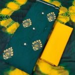 Green Embroidered Salwar Suit for Daily & Formal wear