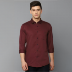 Solid Cotton Slim Fit Mens Casual Shirt