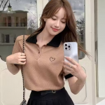 Casual Regular Sleeves Solid Women Top | Trendy Fabulous Women Tshirts | Women's Ribbed Collar Tshirt