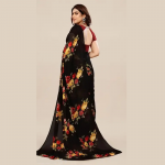 Desinger Georgette Floral Printed Saree with Blouse Piece
