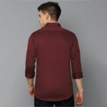 Solid Cotton Slim Fit Mens Casual Shirt