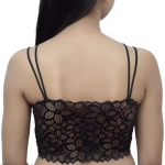 Bralette Padded Wire Free Fashionable Crop Top Style Padded Lace Tube Bra