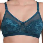 Women's Full Coverage Non Wired Everyday Bra with Net