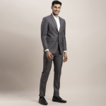 Men Slim-Fit Single-Breasted Two-Piece Formal Suit