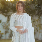 Women's Designer Georgette white lehenga choli