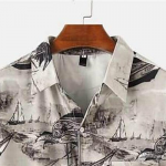 Bought First Men Multicolor Printed Cotton Blend Casual Shirt